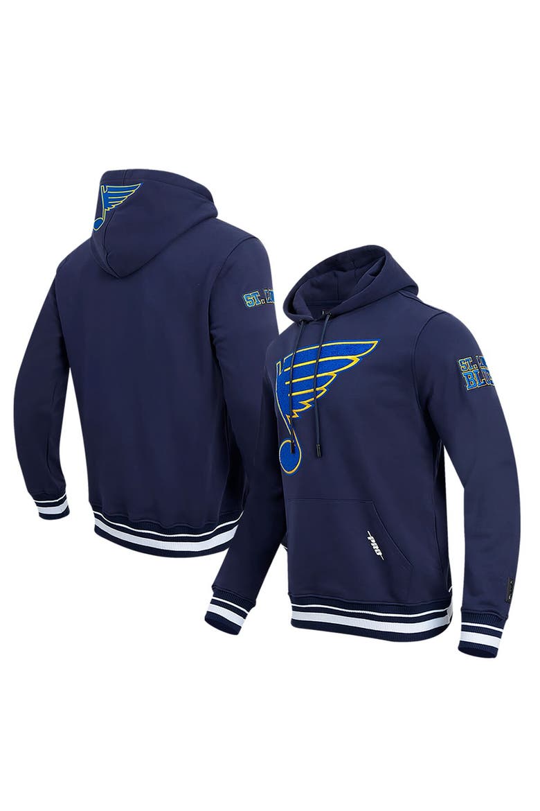 Men's Pro Standard Navy St. Louis Blues Retro Classic Fleece Pullover Hoodie, Alternate, color, Navy