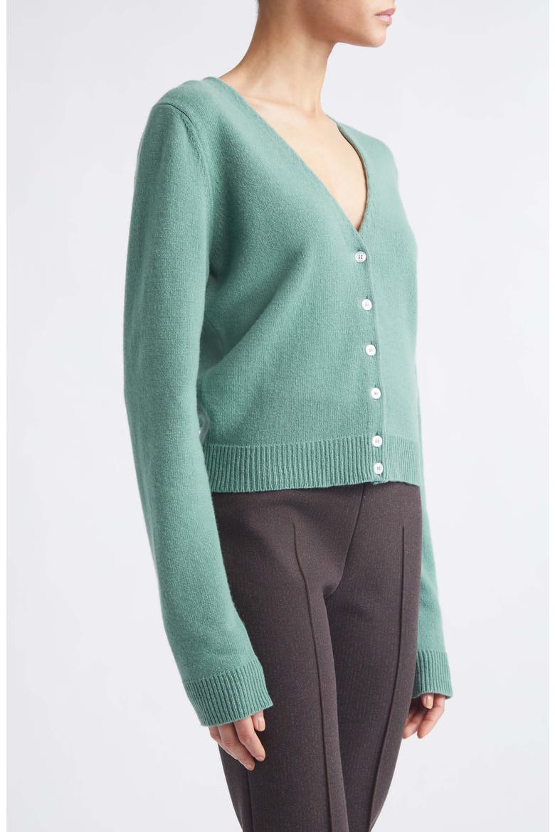 Cardi Cotton & Cashmere Cardigan, Alternate, color, SAGE