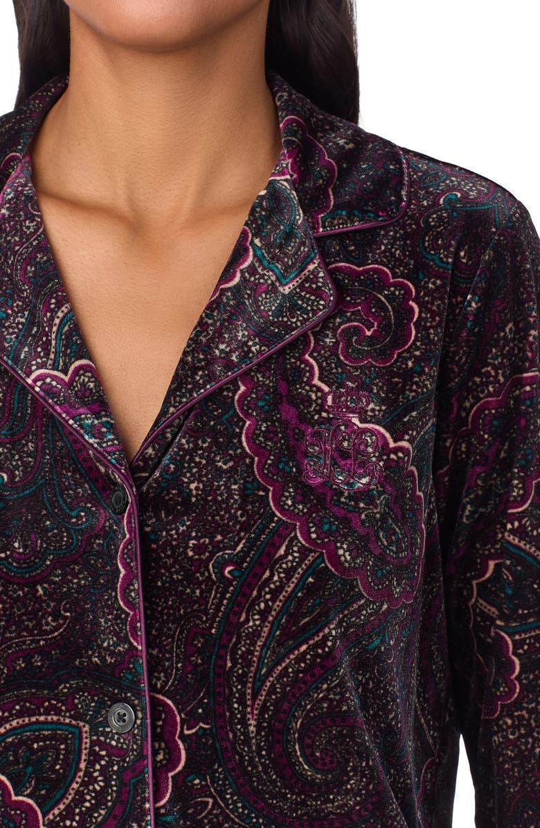 Lauren Ralph Lauren Paisley Print Pajamas, Alternate, color, 