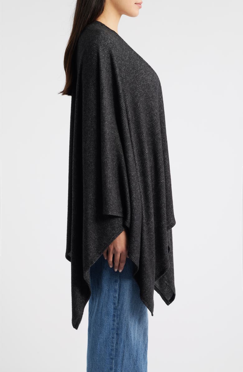 Loveappella Rib Shawl, Alternate, color, Charcoal