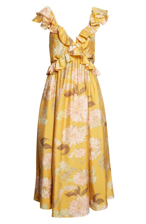 Lucy Ruffle Midi Dress