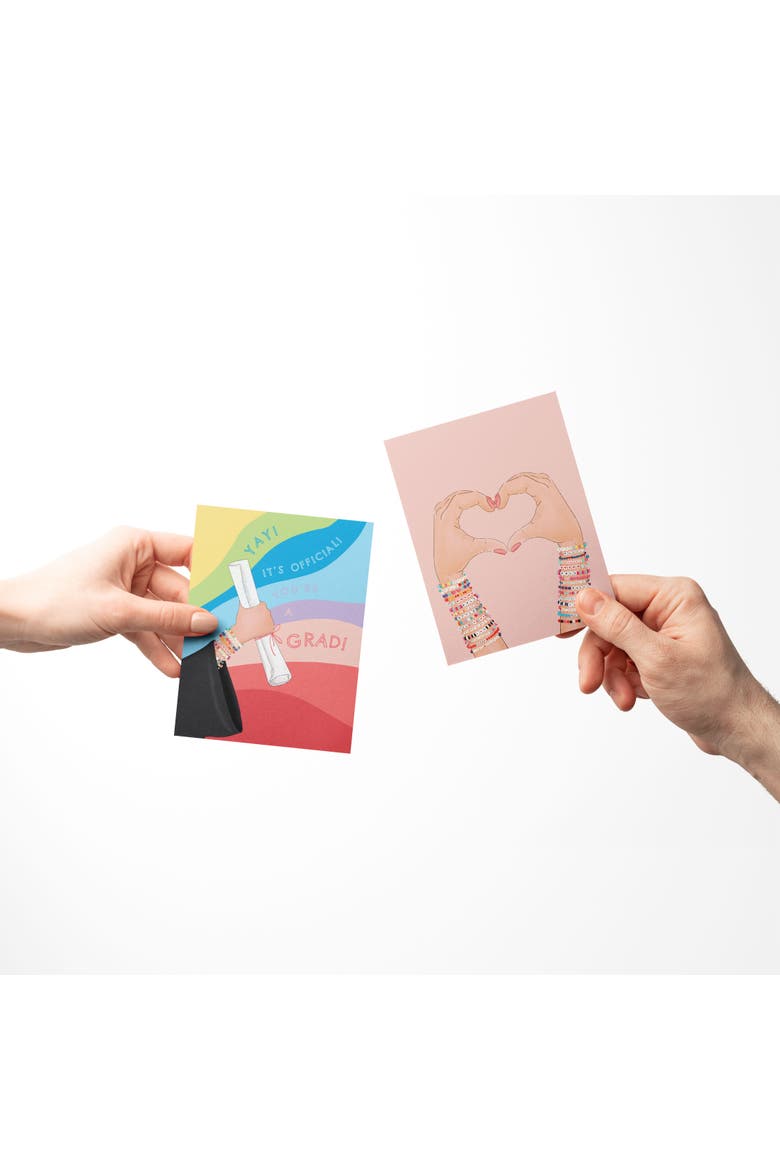 Celebration/Graduation Greeting Card Pack Sets (3 ct, Assorted) Rainbow Graduation, Friendship Bracelets, Congrats Roses, Alternate, color, Multi-Pack