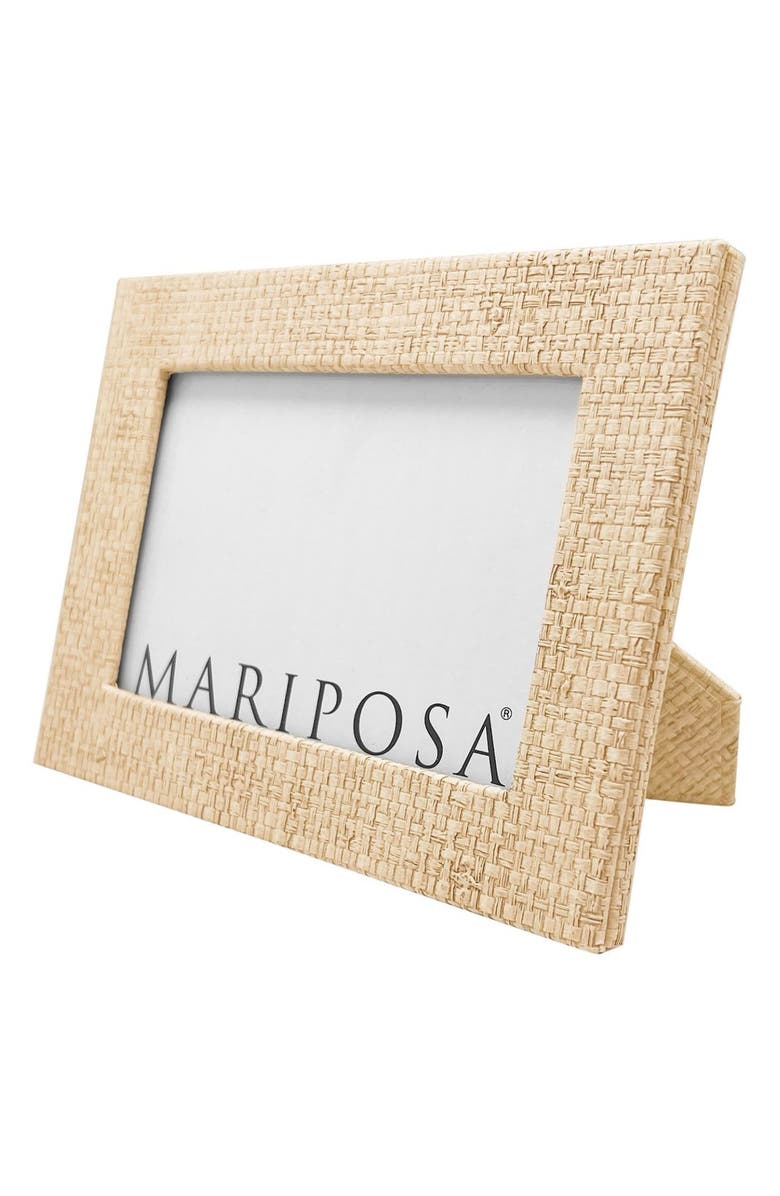 Mariposa Coconut Grove Grasscloth 4 x 6-Inch Picture Frame, Alternate, color, Beige