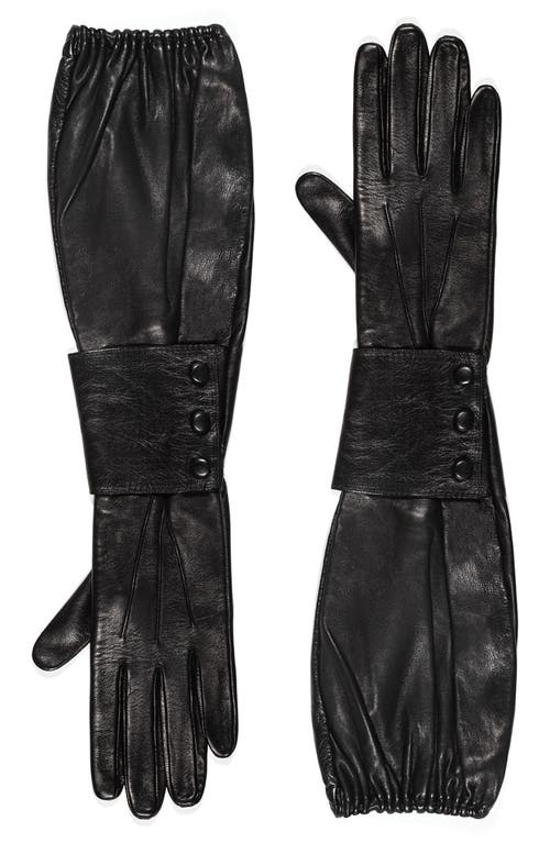 Paula Rowan Belle Leather Gaunlet Gloves in Black  product