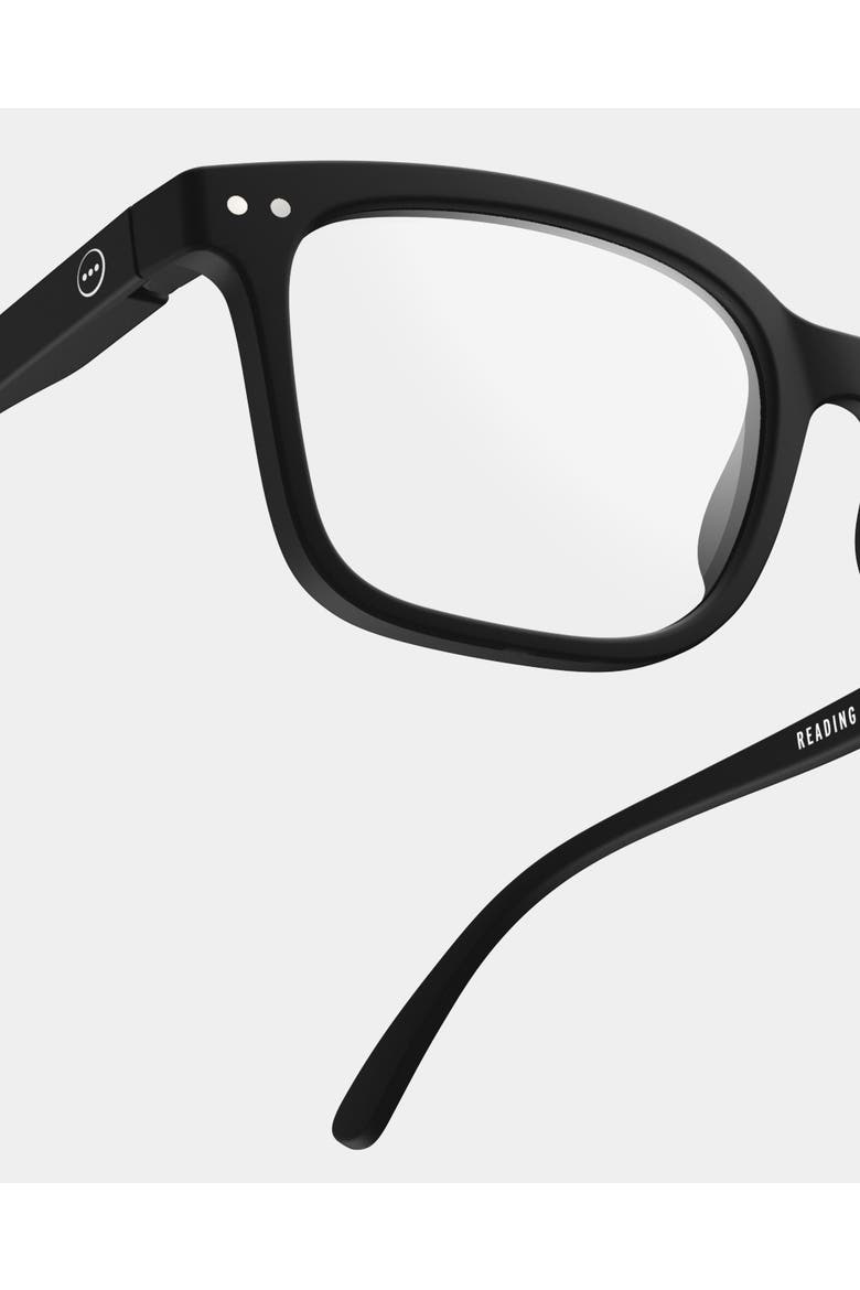 #L 54mm Rectangular Reading Glasses, Alternate, color, Black