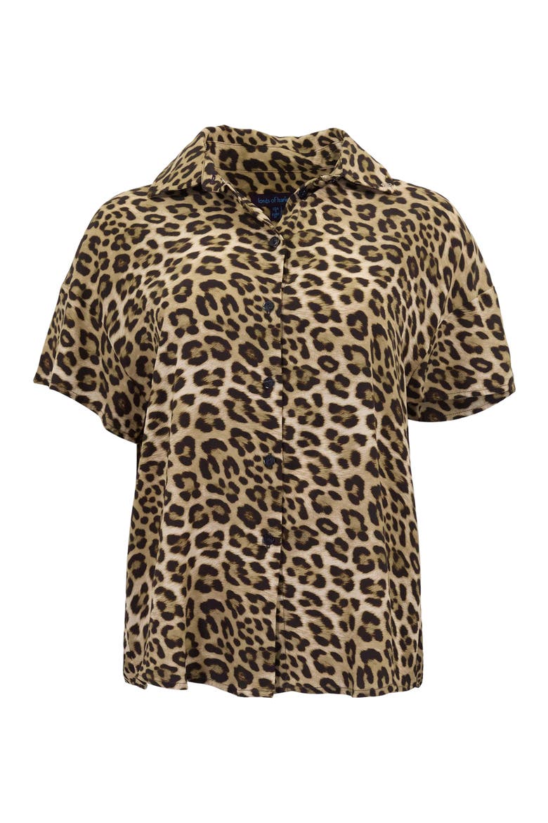 Leopard Womens Printed Shirt, Alternate, color, LEOPARD BROWN