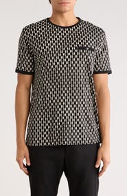 Cactus Man Geometric Crewneck Knit T-Shirt