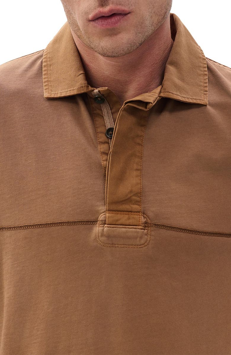 rag & bone Washed Rugby Shirt, Alternate, color, Washed Brown
