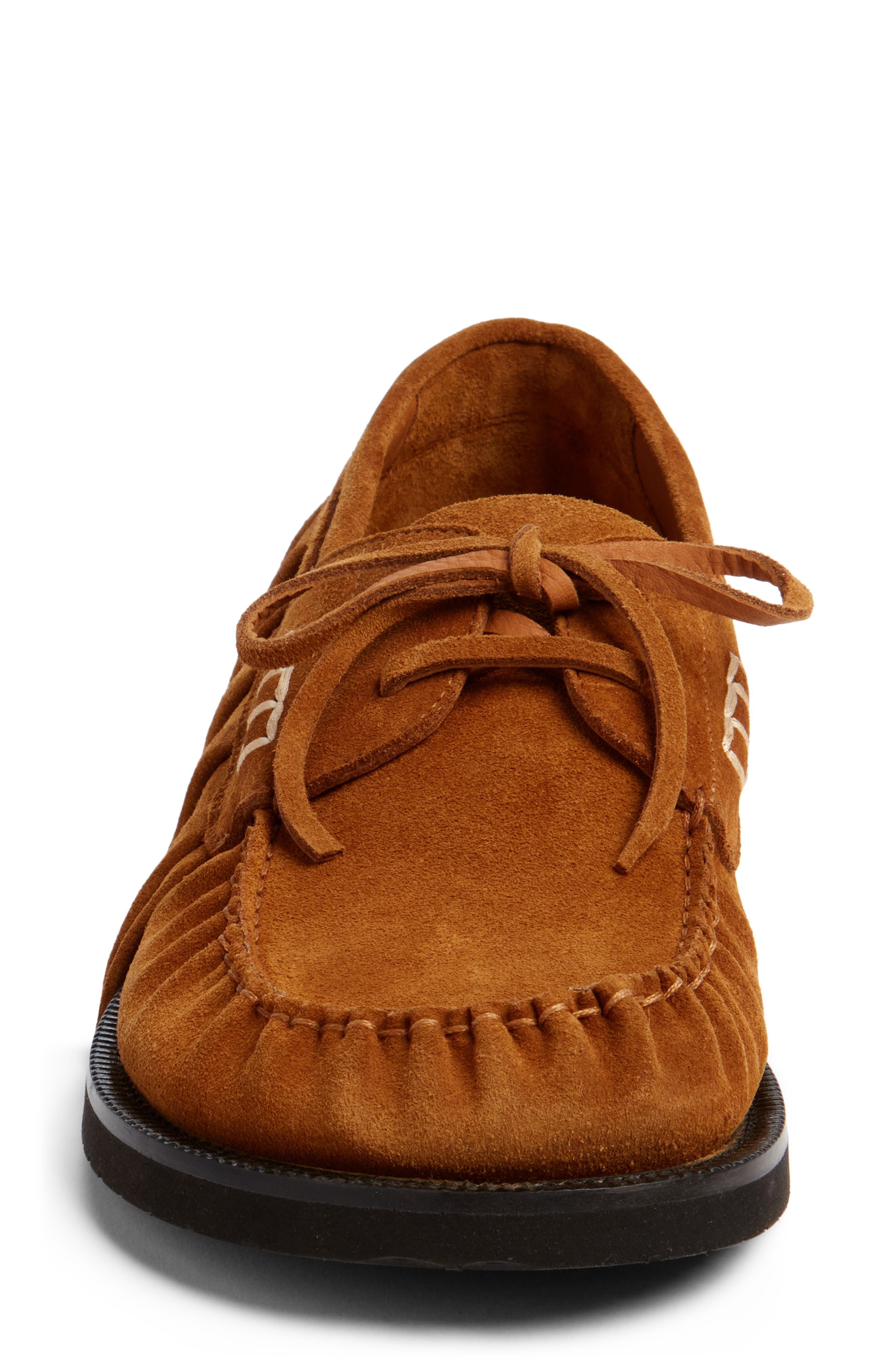 Ruffle Loafer, Alternate, color, CARAMEL