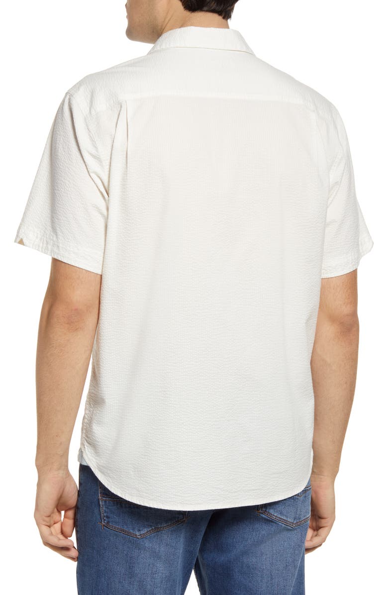 Tommy Bahama Men's Nova Wave Stretch Short Sleeve Seersucker Button-Up Shirt, Alternate, color,