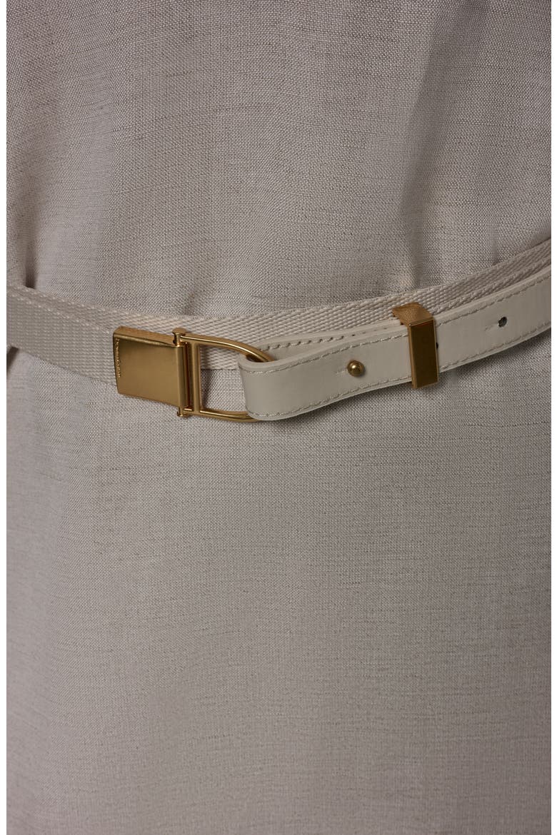 Belted Long Sleeve Polo Dress, Alternate, color, NATURAL