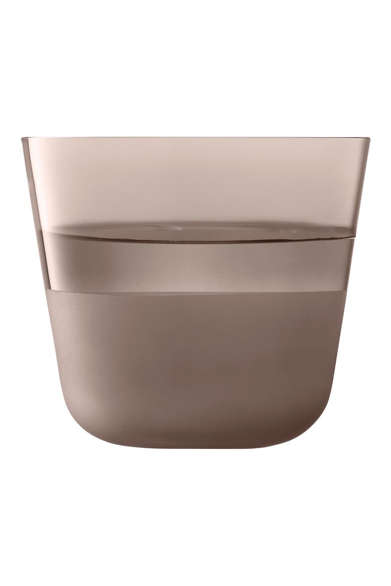 Arc Contrast Set of 4 Tumblers, Alternate, color, BROWN