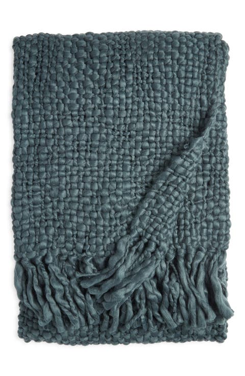 Chunky Handwoven Throw Blanket