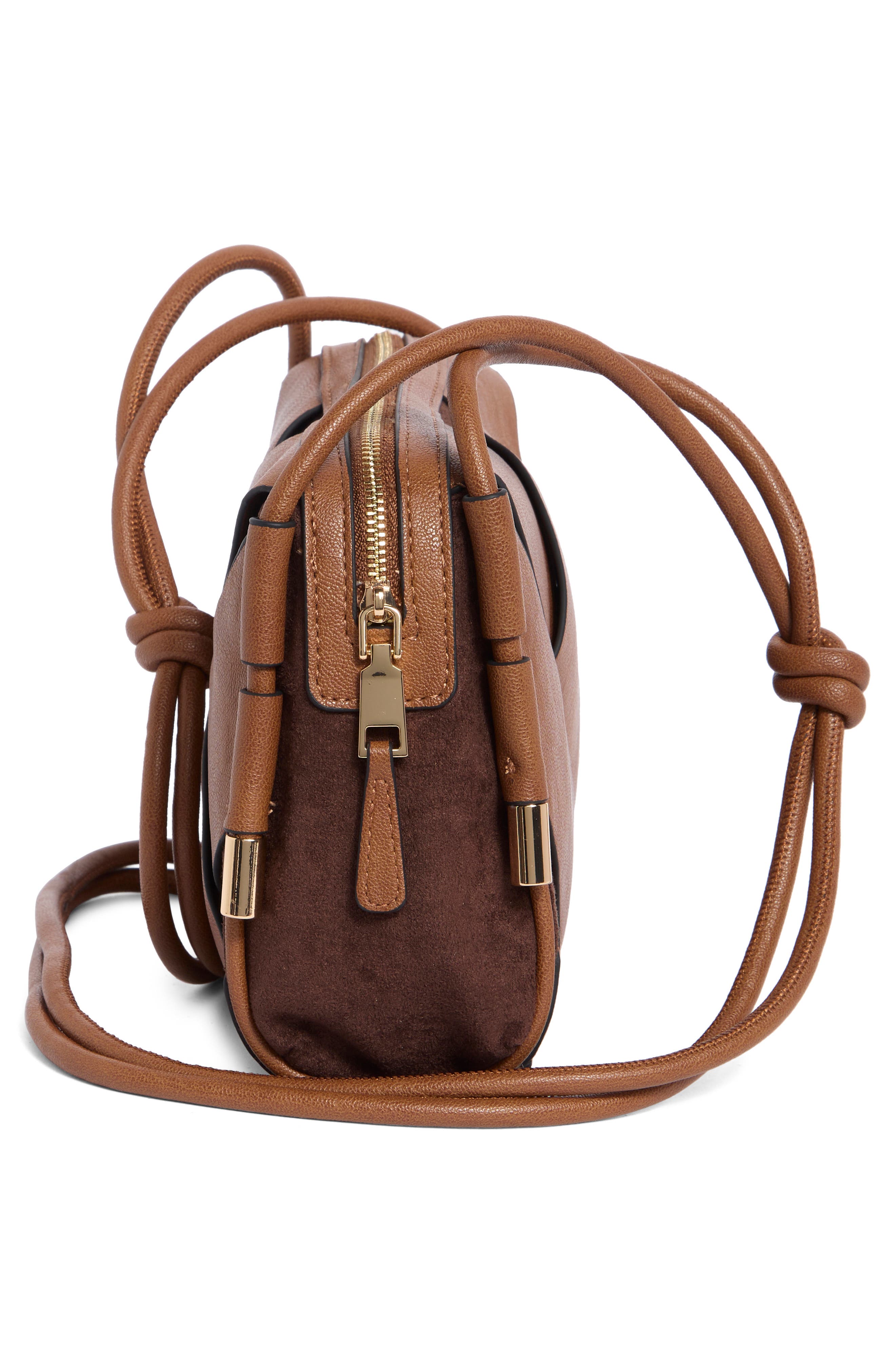 Ayla Faux Leather Crossbody Bag, Alternate, color, COGNAC