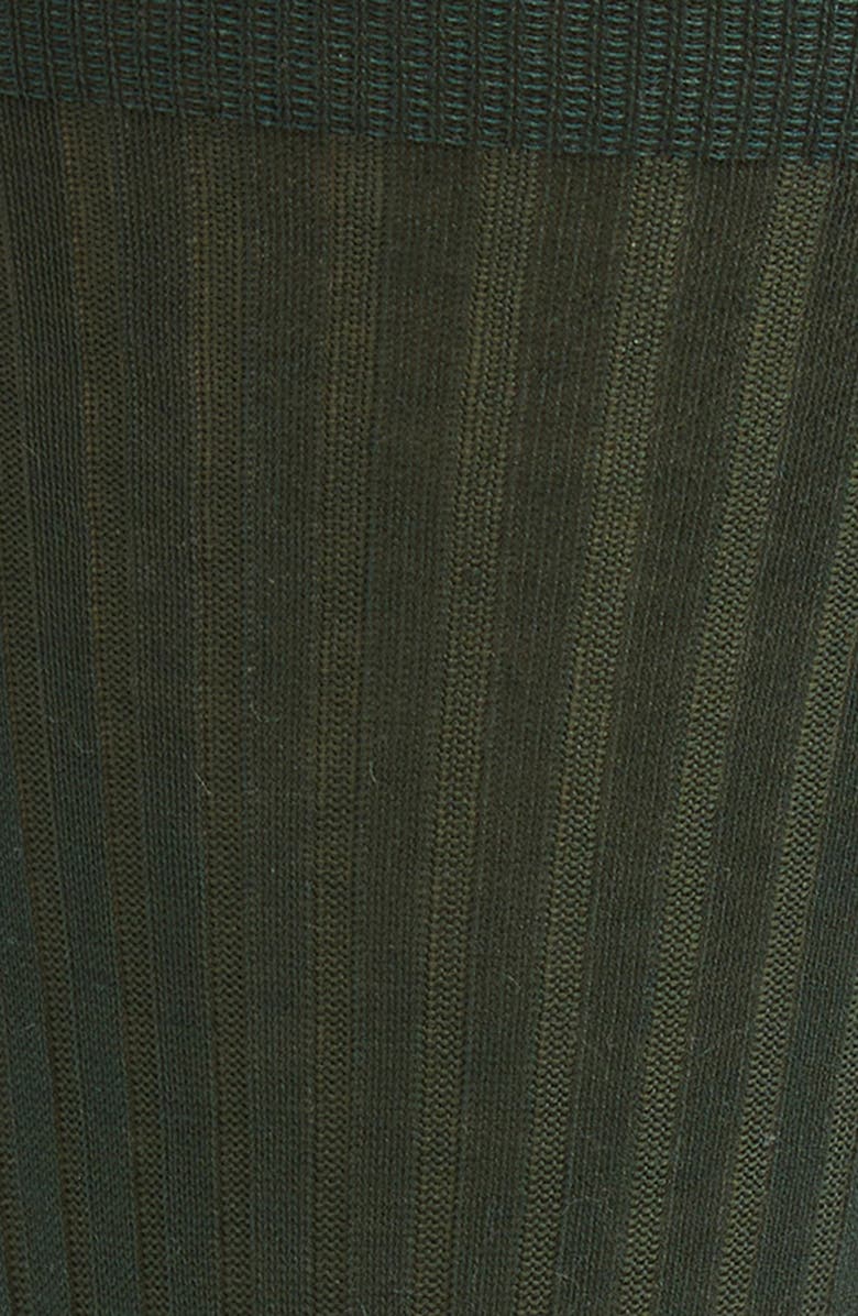 Pantherella Portobello Ribbed Socks, Alternate, color, Dark Green