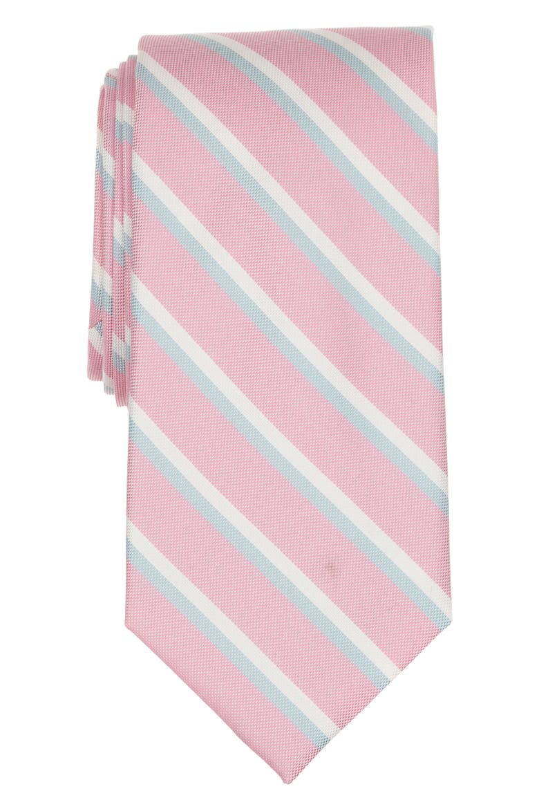 Side Wheeler Stripe Silk Blend Tie, Main, color, PINK
