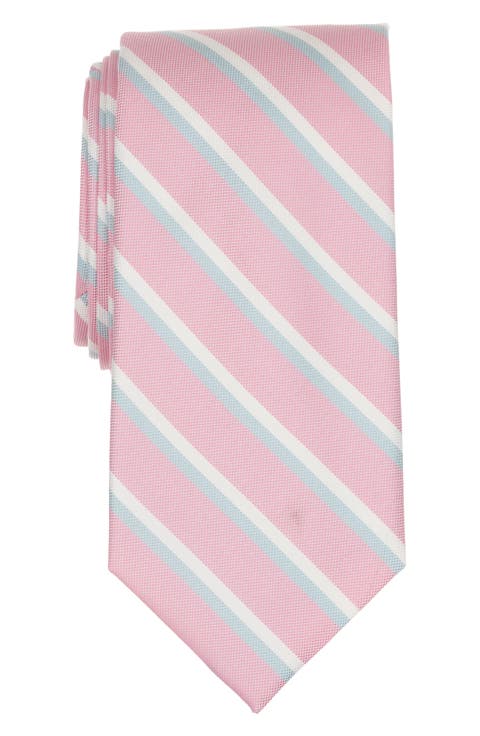 Side Wheeler Stripe Silk Blend Tie