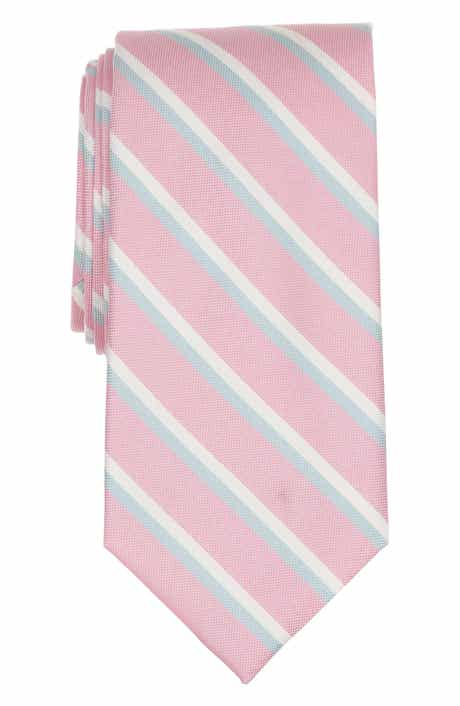 Side Wheeler Stripe Silk Blend Tie