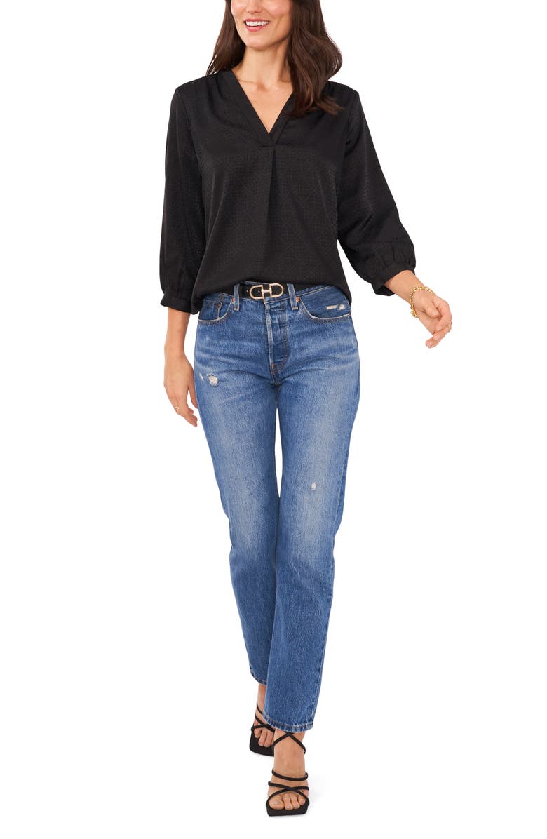 Vince Camuto Jacquard Blouse, Alternate, color, 