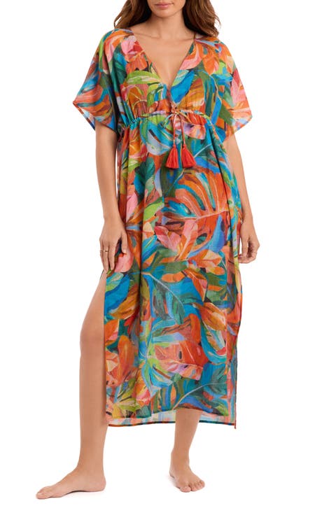 Dylan Midi Cotton Cover-Up Caftan