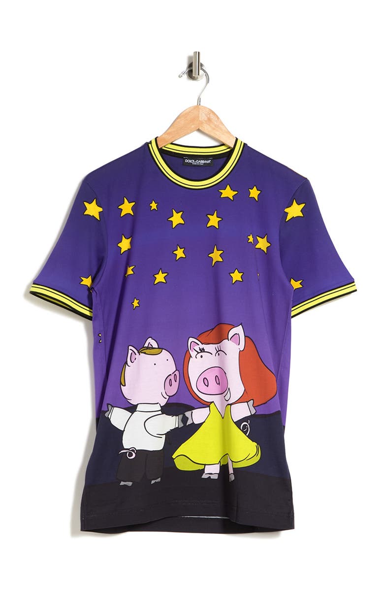 Dolce&Gabbana Dancing Pig T-Shirt, Alternate, color,