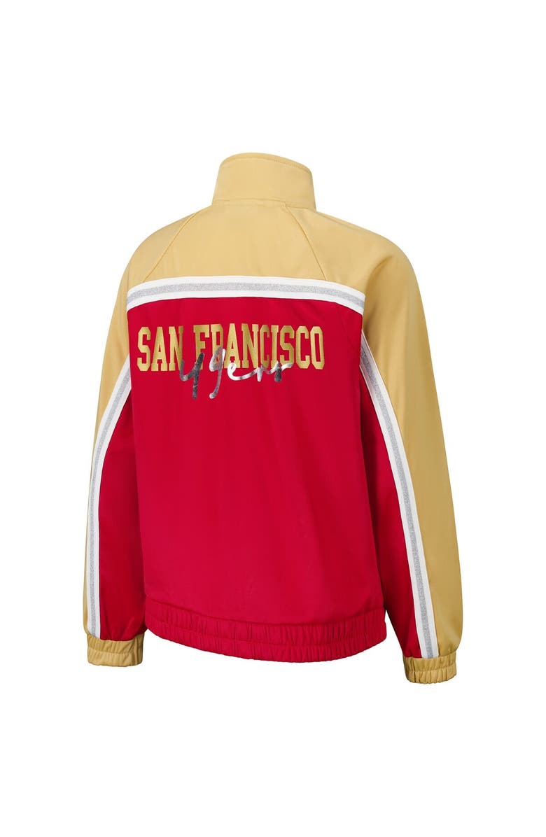 G-III 4HER BY CARL BANKS Women's G-III 4Her by Carl Banks Scarlet San Francisco 49ers Post Game Full-Zip Track Jacket, Alternate, color, Scarlet