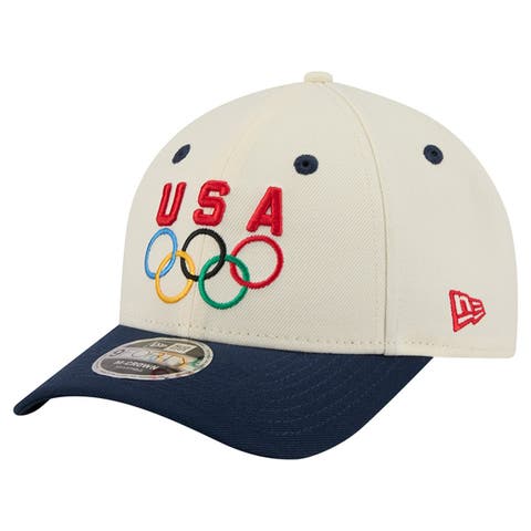 Men's New Era Cream/Navy Team USA 9FORTY M-Crown Adjustable Hat