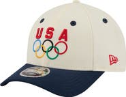 New Era Men's New Era Cream/Navy Team USA 9FORTY M-Crown Adjustable Hat