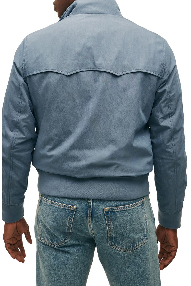 Cotton Blend Bomber Jacket, Alternate, color, BLUE HORIZON
