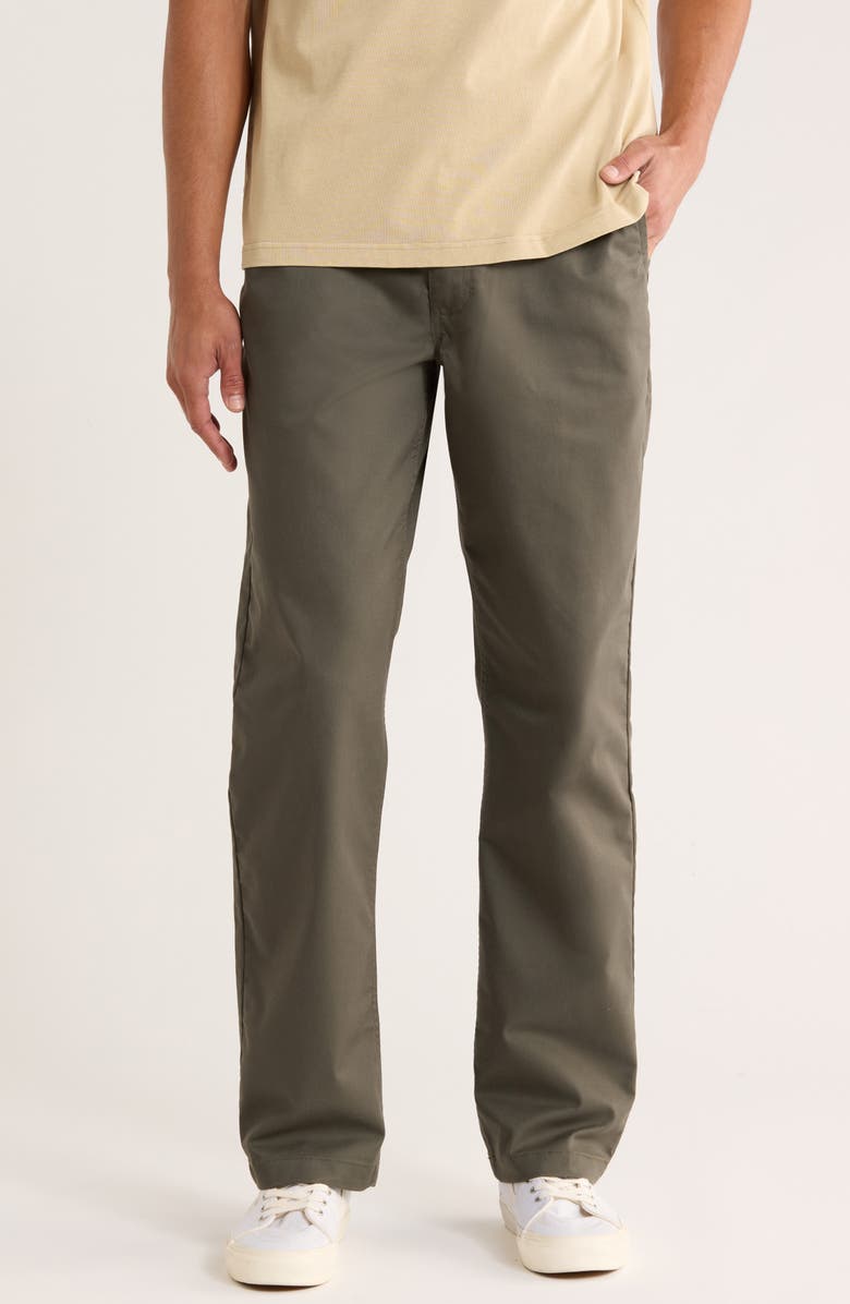 Vans Authentic Relaxed Flat Front Stretch Chinos, Main, color, Grape Leaf