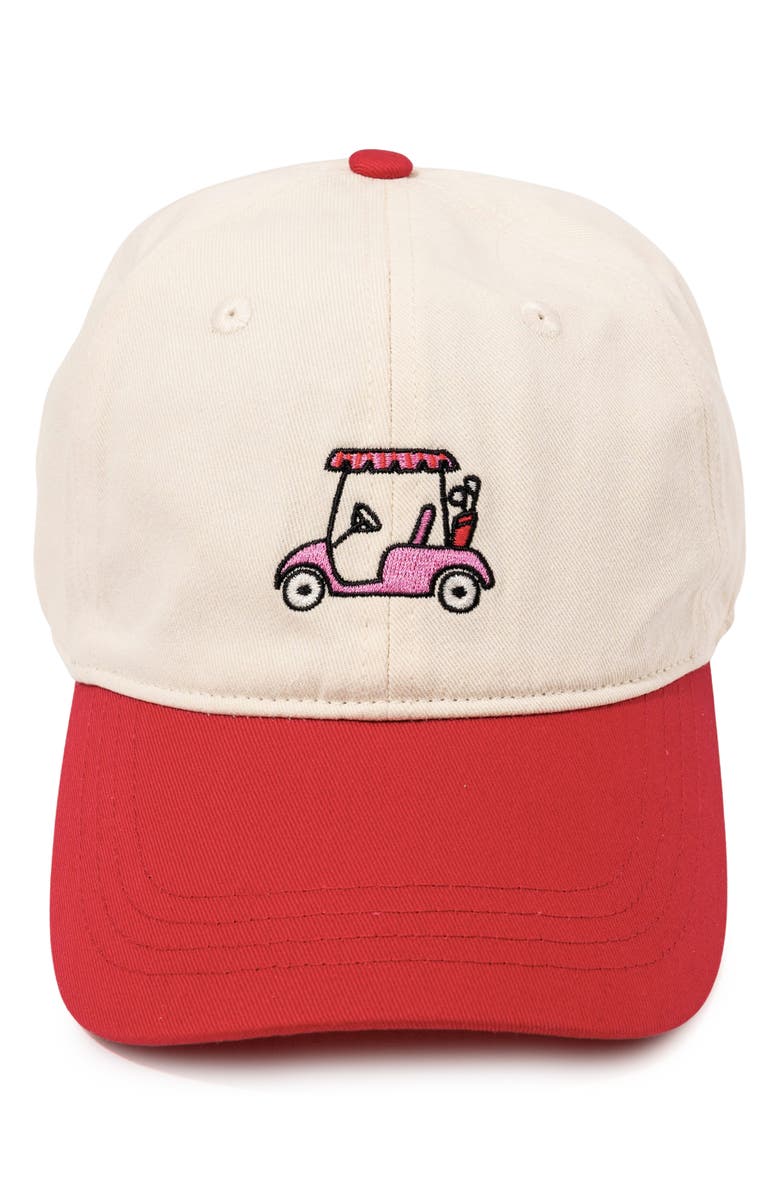 FRASIER STERLING Golf Cart Embroidered Baseball Cap, Main, color, Red