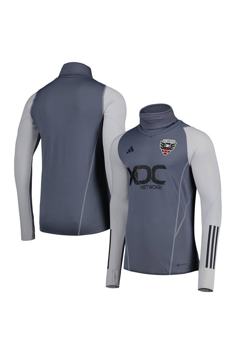 Men's adidas Gray D.C. United Warm Raglan COLD.RDY Top, Main, color, Gray