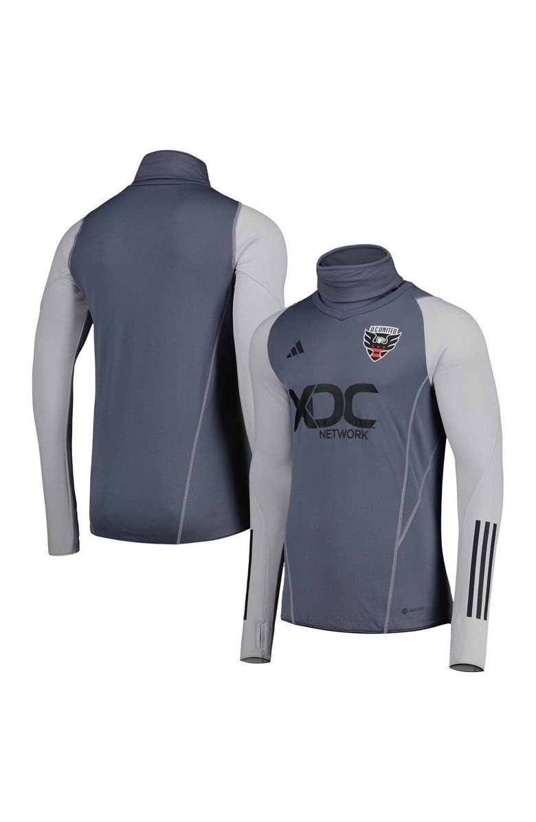 adidas Men's adidas Gray D.C. United Warm Raglan COLD.RDY Top, Main, color, Gray