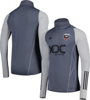 adidas Men's adidas Gray D.C. United Warm Raglan COLD.RDY Top