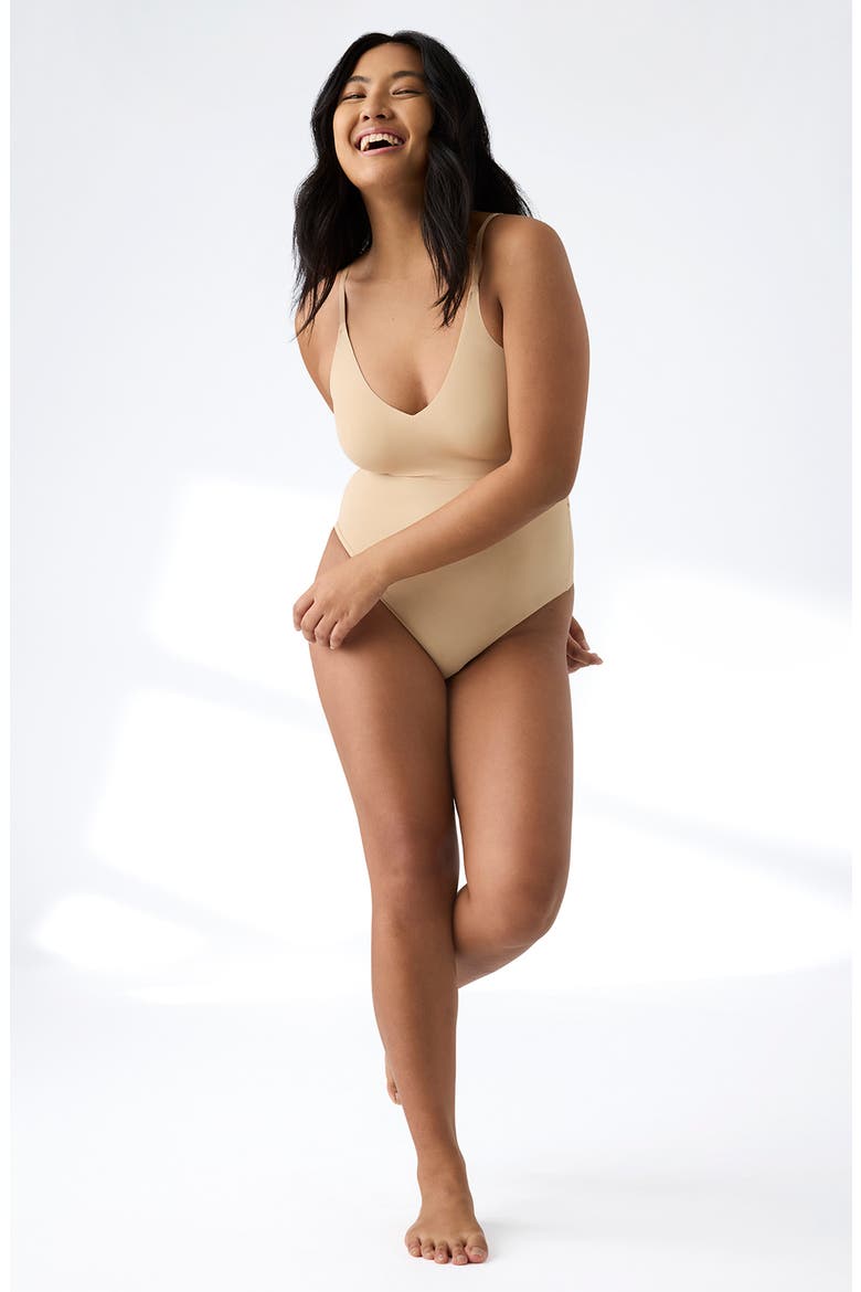 True Body Every Day Smoothing Bodysuit, Alternate, color, DESERT