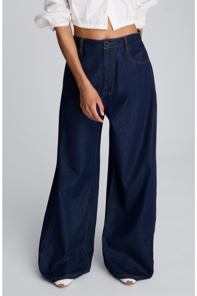 High Waist Wide Leg Jeans, Main, color, OCEAN RINSE WASH