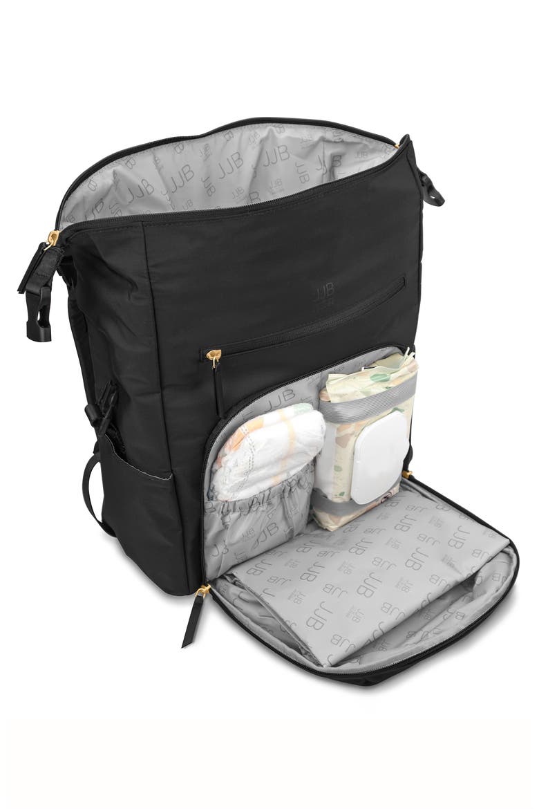 Modern Diaper Backpack, Alternate, color, BLACK