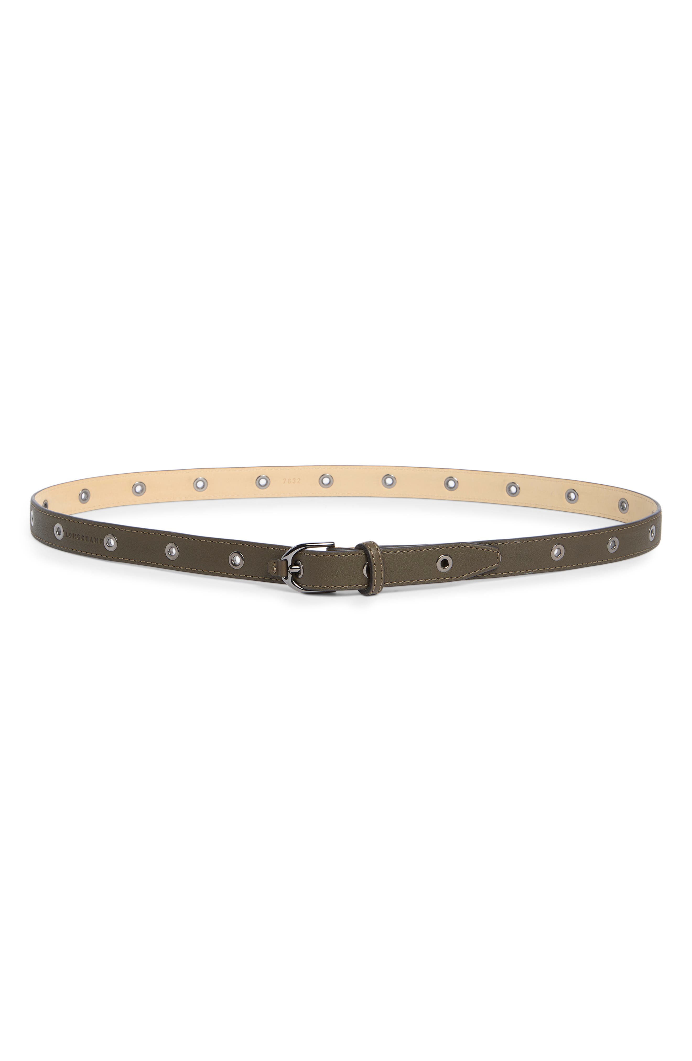 Longchamp Grommet Leather Belt