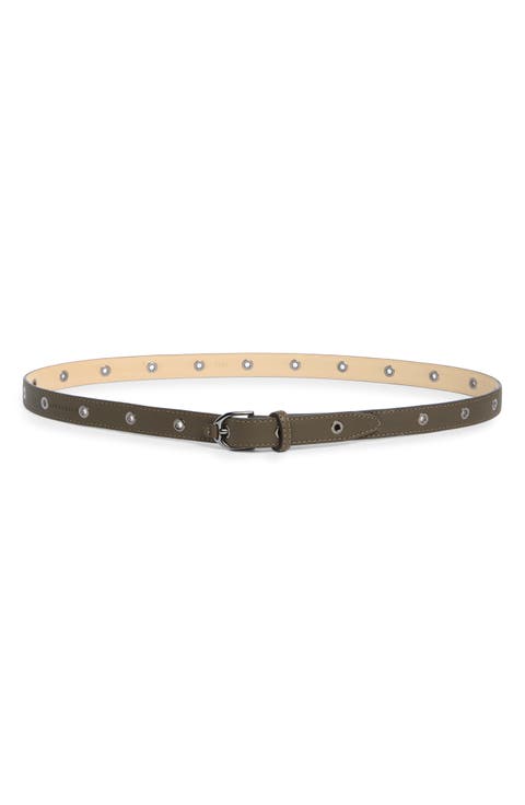 Grommet Leather Belt