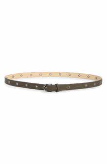 Longchamp Grommet Leather Belt