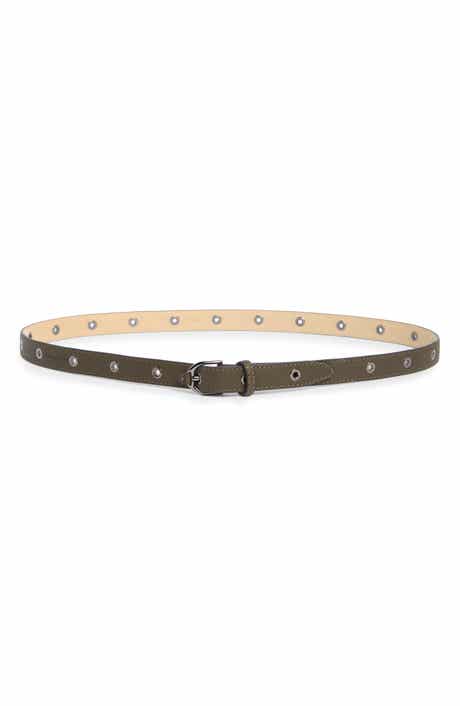 Longchamp Grommet Leather Belt