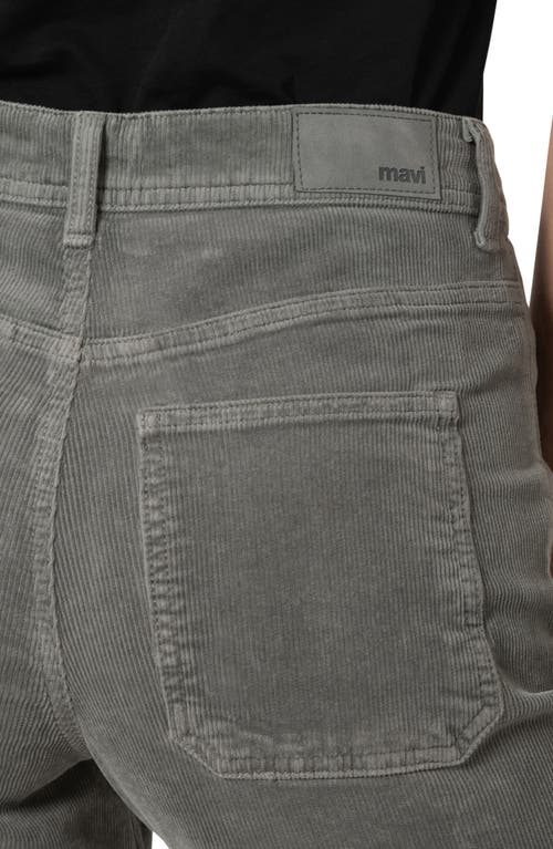 Mavi Jeans Paloma Marine Patch Pocket High Waist Wide Leg Corduroy Pants In Gray