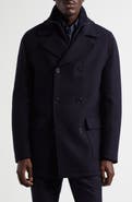 Thom Sweeney Double Face Virgin Wool Peacoat
