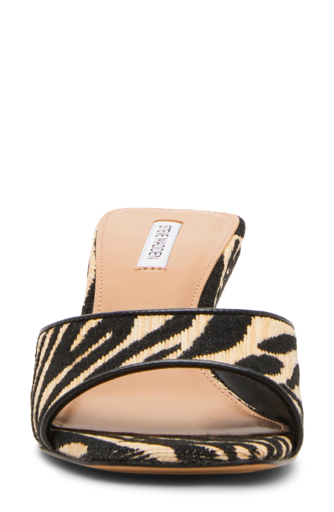 Seleste Wedge Slide Sandal, Alternate, color, ZEBRA RAFFIA