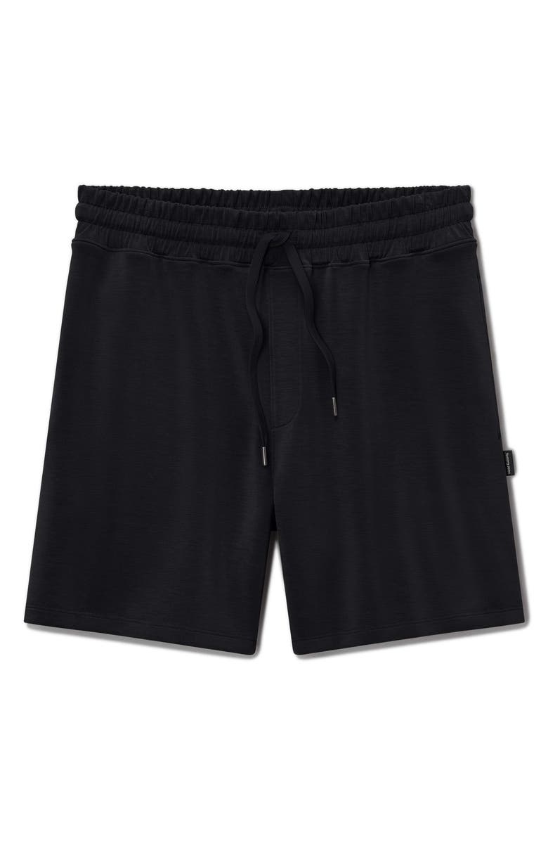 Tommy John Luxe Traveler Knit Shorts, Alternate, color, Black
