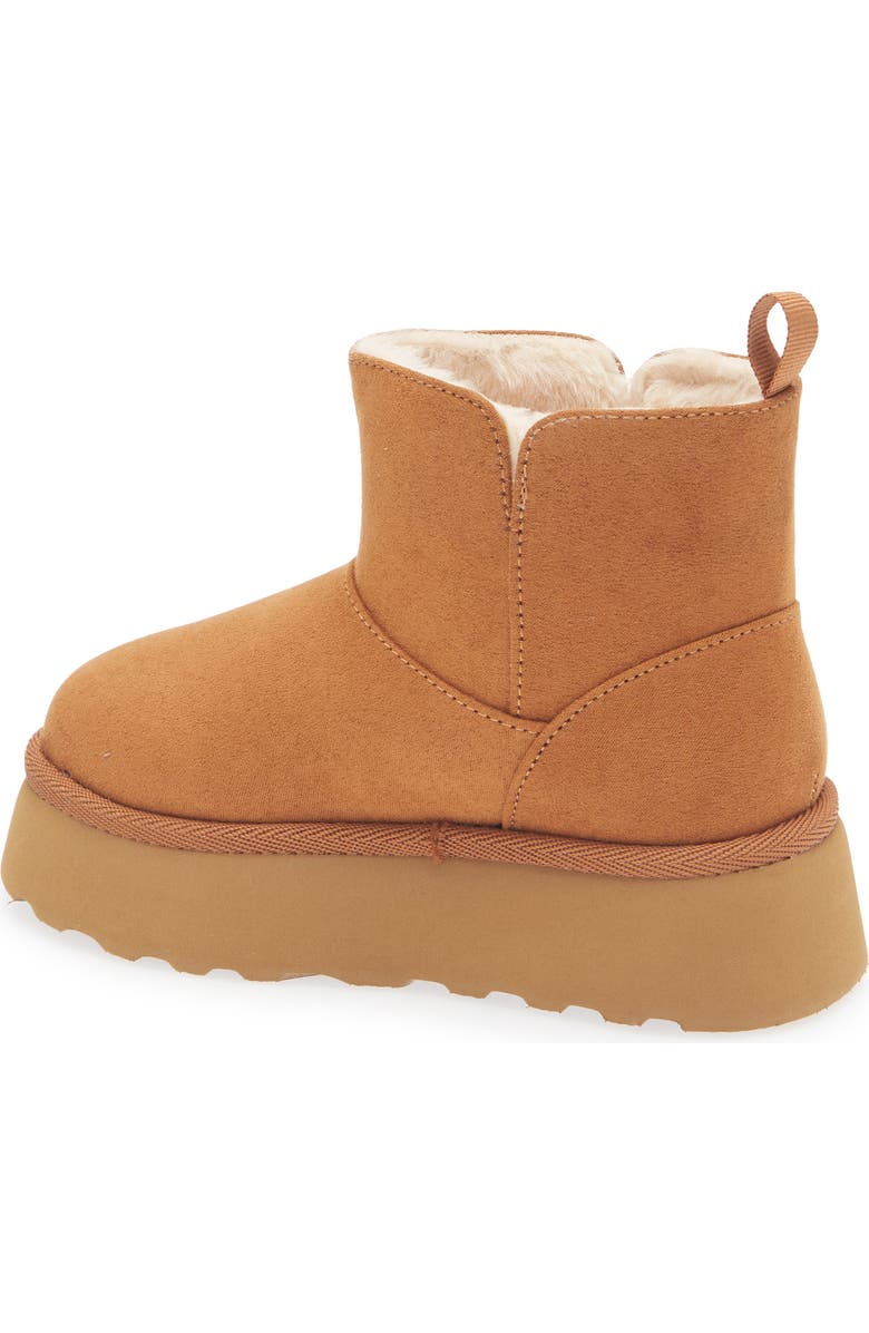 Harper Canyon Kid's Ezra Faux Fur Lined Platform Bootie, Alternate, color, Tan Chestnut
