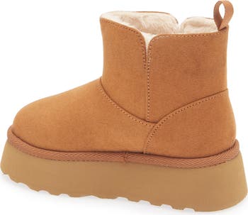Kid's Ezra Faux Fur Lined Platform Bootie