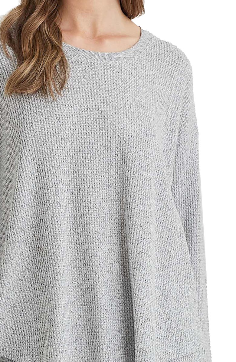 Papinelle Supersoft Waffle Knit Pajamas, Alternate, color, Grey