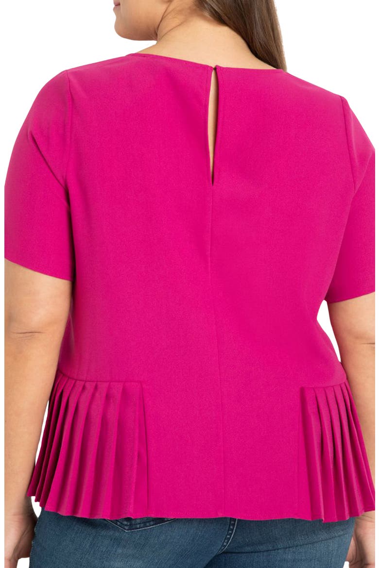 Pleated Hem Top, Alternate, color, FESTIVAL FUSCHIA RASPBERRY