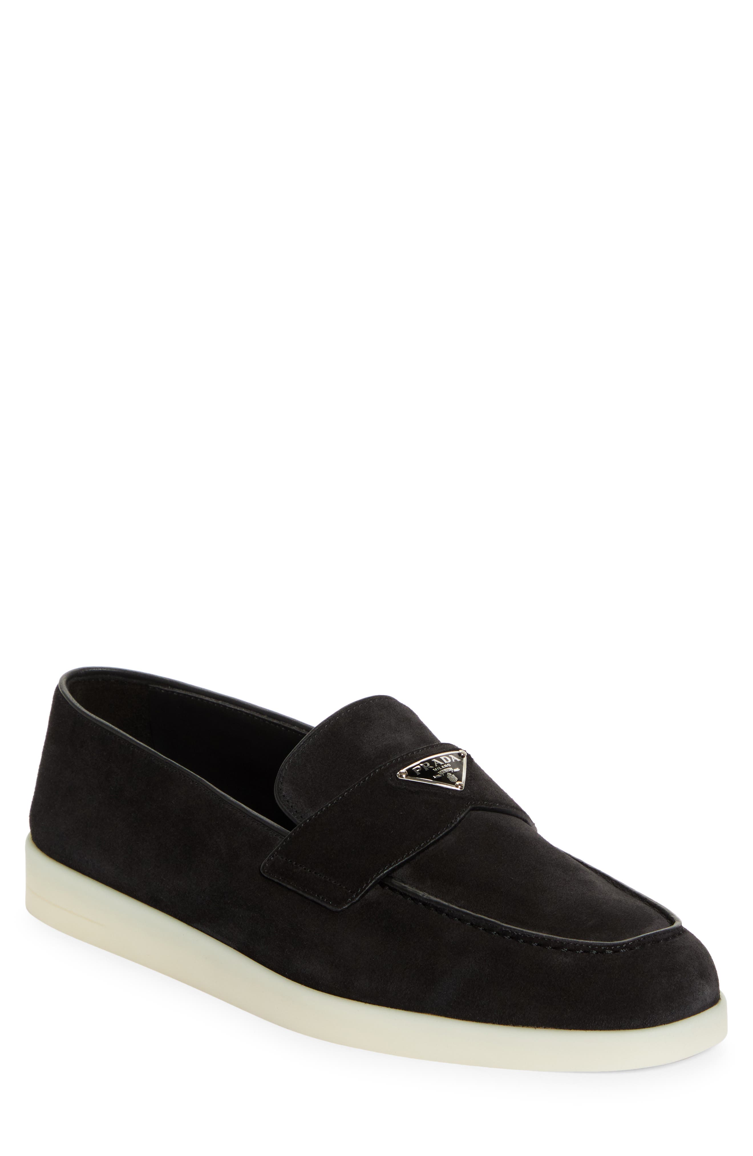 Prada Saint Tropez Loafer, Main, color, Nero